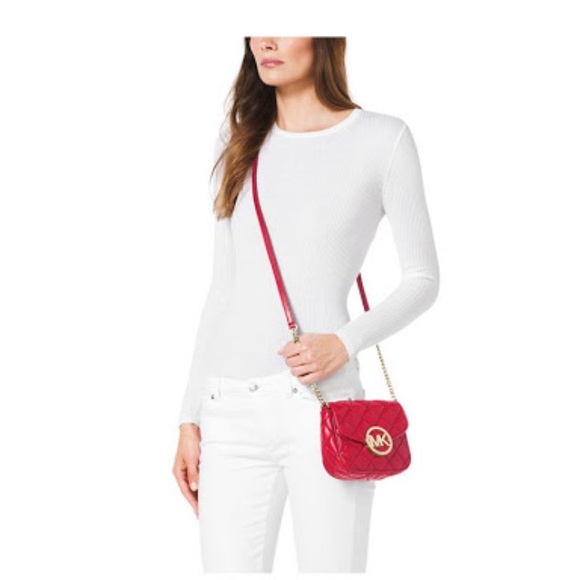 Michael Kors Quilted Leather Fulton Crossbody Bag - Picture 7 of 8